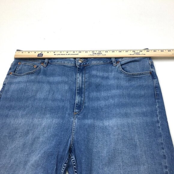 ASOS Women's Jeans Curvy Fit Straight Leg Light Wash Stretch size 18 length 29" - Picture 3 of 11